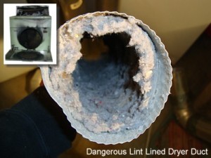 dryer vent clogged with lint